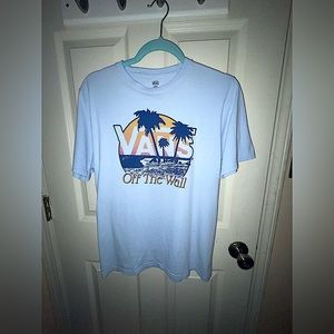 🛹 Vans Off the Wall Boys XL tshirt baby blue color Xtra Large NEVER WORN